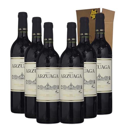Arzuaga Crianza - Ideal para Maridar con Carne y Comida Mediterránea - Pack 6 Botellas 75cl