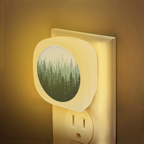 Image of Misty Forest Night Light, Nature Scenery Night Lights Plug in Auto Sensor Lamp Dusk to Dawn for Boys Girls Seniors Elderly, ZLU03064