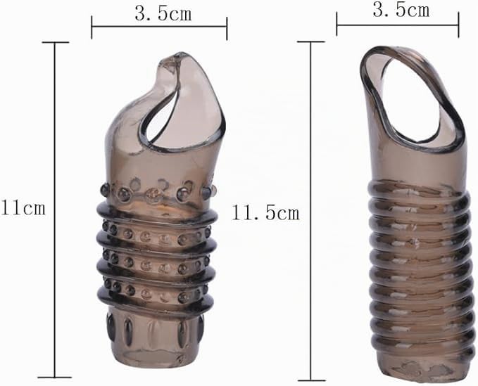 Aumento del pene da uomo – aiuto per l'erezione – manicotto massaggiante in silicone, più piacere, più a lungo – stimolazione del piacere femminile grazie al diametro ampliato