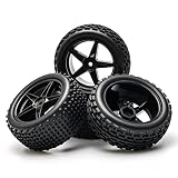 Pxyelec jantes et pneus 1/10 buggy tout-terrain noir, hex 12 mm photo 4