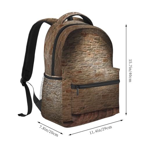 Sac à dos de voyage polyvalent imprimé brique pour voyager léger sans effort
