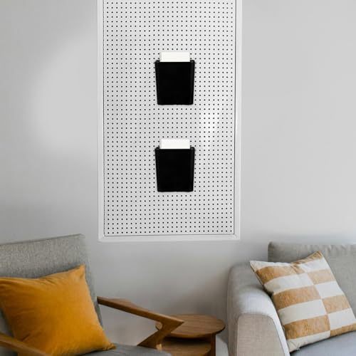 Panier pour panneau perforé : fini le désordre avec ce lot de 4 paniers noirs - 7