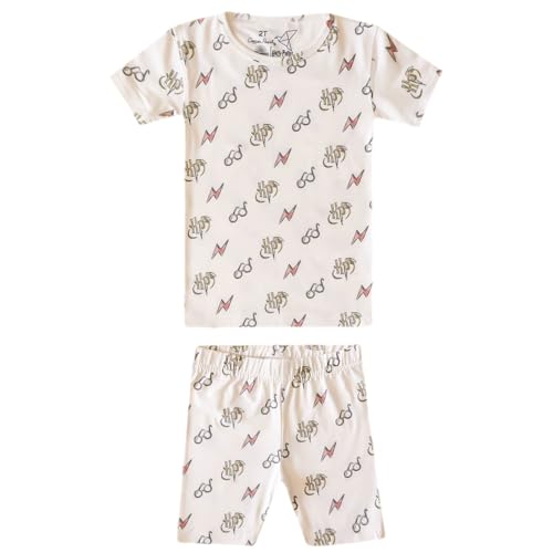 Copper Pearl Two Piece Short Sleeve Toddler Pajamas PJ Sets for Boys and Girls - Adorable Pattern Summer Pajamas Shorts to Keep Cool While Sleeping, Size 12 Months to 5T - Harry Potter™ - Main Image