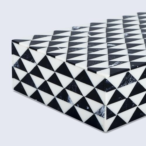 Boîtes de rangement décoratives avec couvercle en marqueterie prisme - 6