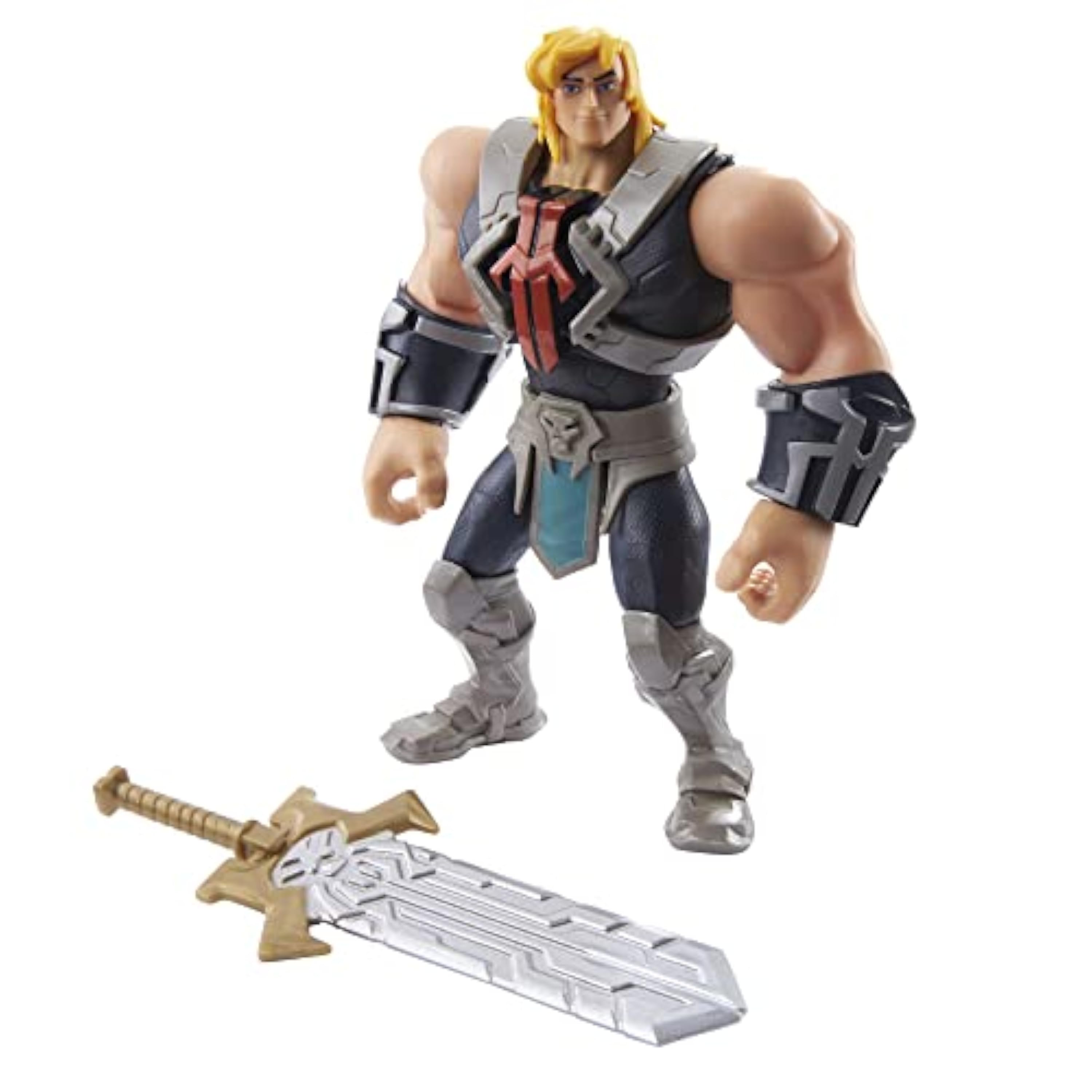 Masters of the Universe He-Man figura de acción, muñeco articulado de juguete (Mattel HBL66)