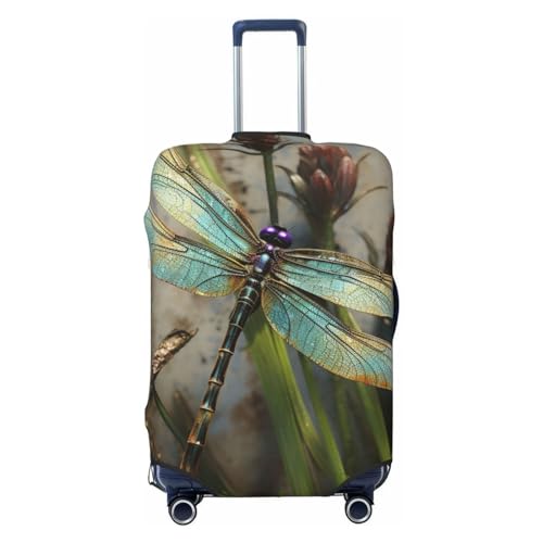 Housse de protection valise XL extensible motif libellule dansante noir