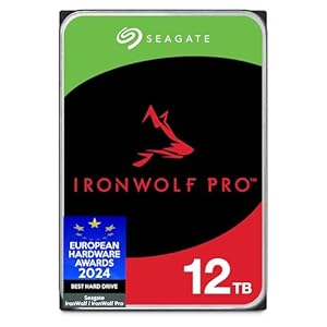 Seagate IronWolf Pro 12TB, NAS interne Festplatte HDD, 3.5 Zoll, 7200 U/Min, CMR, 256 MB Cache, SATA 6 GB/S, inkl. Data Rescue Service (ST12000NTZ01)