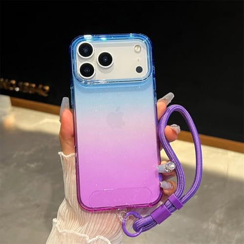 RNOZX iPhone 13�p �O���f�[�V���� �J���t�� ���� �g�уP�[�X �ϏՌ� TPU �o�b�N�J�o�[ ���X�g�X�g���b�v�t�� (iPhone 13�p/�u���[�p�[�v��)