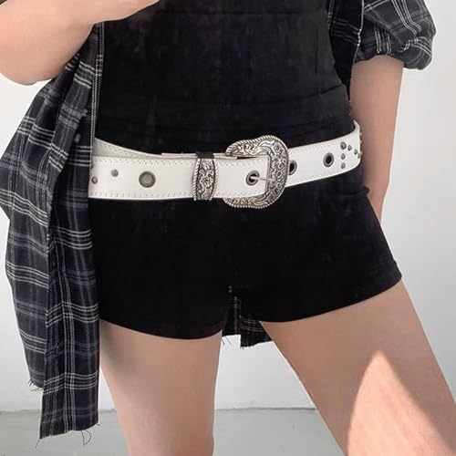 Rivet Studded Waist Belt Adjustable Pin Buckles Waistband With Eyelet Wide Belt Belt For Daily Wear3