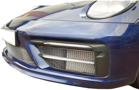 Zunsport Compatible With Porsche 992 Carrera (Sport Design Package) - Front Grill Set - Silver Finish (2018 -)