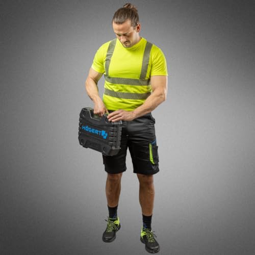 Högert Technik - Reetz elastische Shorts schwarz 3XL (58) | Twill-Gewebe | Shorts mit Taschen | Herren Kurz Arbeitshose | Arbeitsshorts Arbeitshosen Männer | EN ISO 13688 – Bild 4