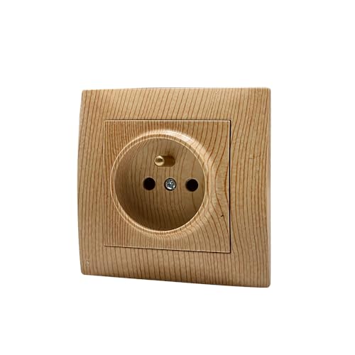 prise pour montage encastré, ensemble mural 250 V AC 16 A, grain de bois Prise française