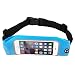 BOGZON Exercise, Running Waist Pack for 5.5 Inch Cellphone - Outdoor Belt Bag - Touch Operating Directly With Transparent Film, Blue