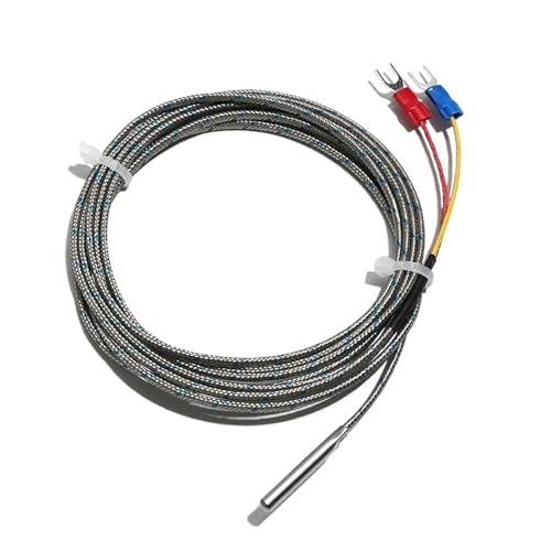Sensor de temperatura termopar tipo K con cable de 3 metros y sonda de acero de 5x30mm