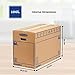 5 BANKERS BOX EXTRA LARGE Strong Moving Boxes, 100L SmoothMove Cardboard Packing Moving Boxes, Heavy Duty Double Wall Boxes for Moving House with Handles, 70cm x 44cm x 33cm (Pack of 5), Brown