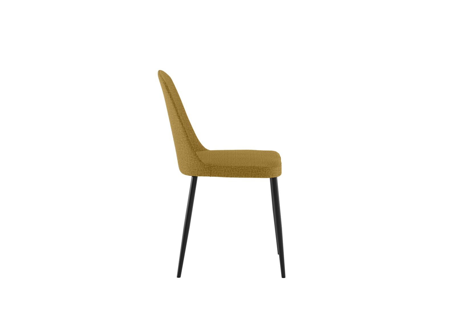 STONES HOME FURNITURE Tamara - Sedia in tessuto giallo 4 pz