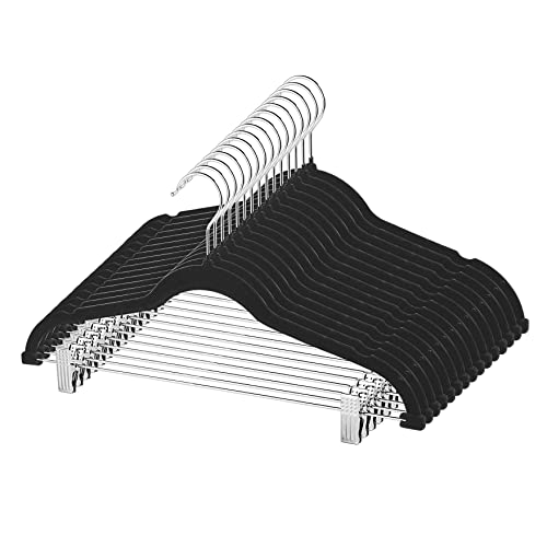 Perchas Para Pantalones, Perchas De Terciopelo Con Clips, Perchas Para Pantalones Con Clips, Perchas Para Faldas, Paquete De 30