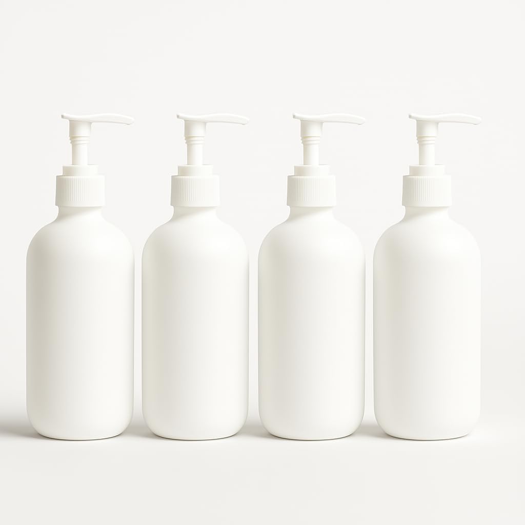 NilocG Aquatics Aquarium Dosing Bottles, 500ml (4x White 500ml Bottles with 1ml Pump)