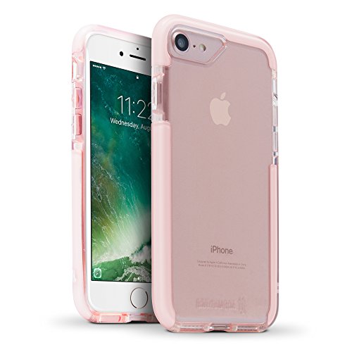 BodyGuardz - Ace Pro Case for Apple iPhone SE 2nd Gen, 7 and 8 (Not Plus), Extreme Impact and Scratch Protection (Pink/White)