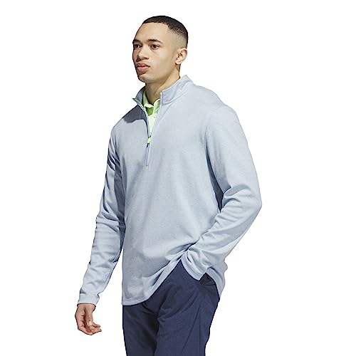 adidas Men's 3-Stripes Quarter Zip Golf Pullover2