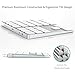 HoRiMe Bluetooth Number Pad, Rechargeable Wireless Numeric Keypad Slim 34-Keys Aluminum Number Keypad External Data Entry Compatible for Laptop