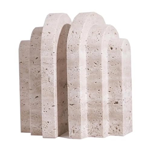 GddOGUK Serre-Livres Serre-Livres de Style Nordique, Serre-Livres Modernes, décoratifs en Pierre pour étagères, Support de Livre Robuste pour décoration d'étagère Haute qualité
