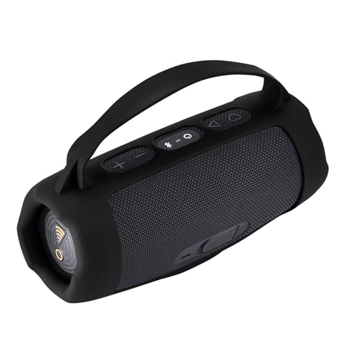 JBL Charge 5�X�s�[�J�[�p�V���R���P�[�X - �V�����_�[�X�g���b�v�t���ϏՌ��ی�J�o�[ �|�[�^�u���g���x���L�����[�o�b�O (Charge 5 Bluetooth/Wi-Fi�Ή�) (�u���b�N)