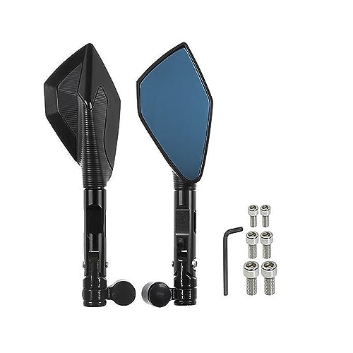 Espejos de motocicleta Espejos de extremo de barra de motocicleta compatibles con X-ADV 750 compatibles con Grom MSX125 MSX125SF CNC espejos de manillar de motocicleta de aluminio espejo retrovisor az