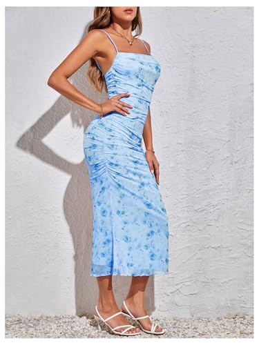 Image of GORGLITTER Women's Floral Spring Summer Wedding Guest Dress Bridal Shower Cocktail Tea Party Beach Midi Sun Dress 2026