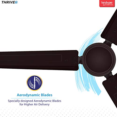 Hindware Snowcrest Thriver 1200mm Ceiling Fan (Umber Brown) - Image 7