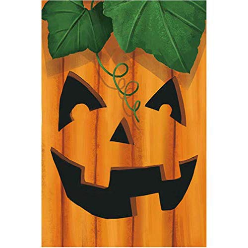 Jack-O-Lantern Halloween Garden Flag - 12" X 18", Double Sided, Fall Pumpkin Yard Decor, Halloween Decorations, Pumpkin Patch Decoration, Classroom Banner, #TOP4