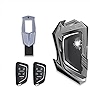 JanneChou Zinc Alloy Key Fob Case Cover Holder Shell Fit for Cadillac Escalade CT4 CT5 2020-2022 5-Buttons 6-Buttons With key Chain(Gray)