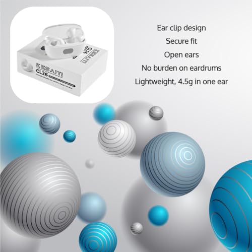 Écouteurs conduction osseuse Bluetooth 5.3 blancs au design premium HiFi