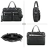 ROYALZ sac à bandoulière cuir homme/femme 'San Francisco' sacoche pour ordinateur portable 13-14 pouces sac d'affaires messager vintage, Couleur:Noir #2