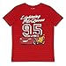 Disney Cars Saetta McQueen Ragazzi T-Shirt Rosso 128 | Ages 1-8, i Vestiti dei Bambini, Pixar Bambini Top, Bambino di Tween Formati, Ragazzi Compleanno Idea Regalo