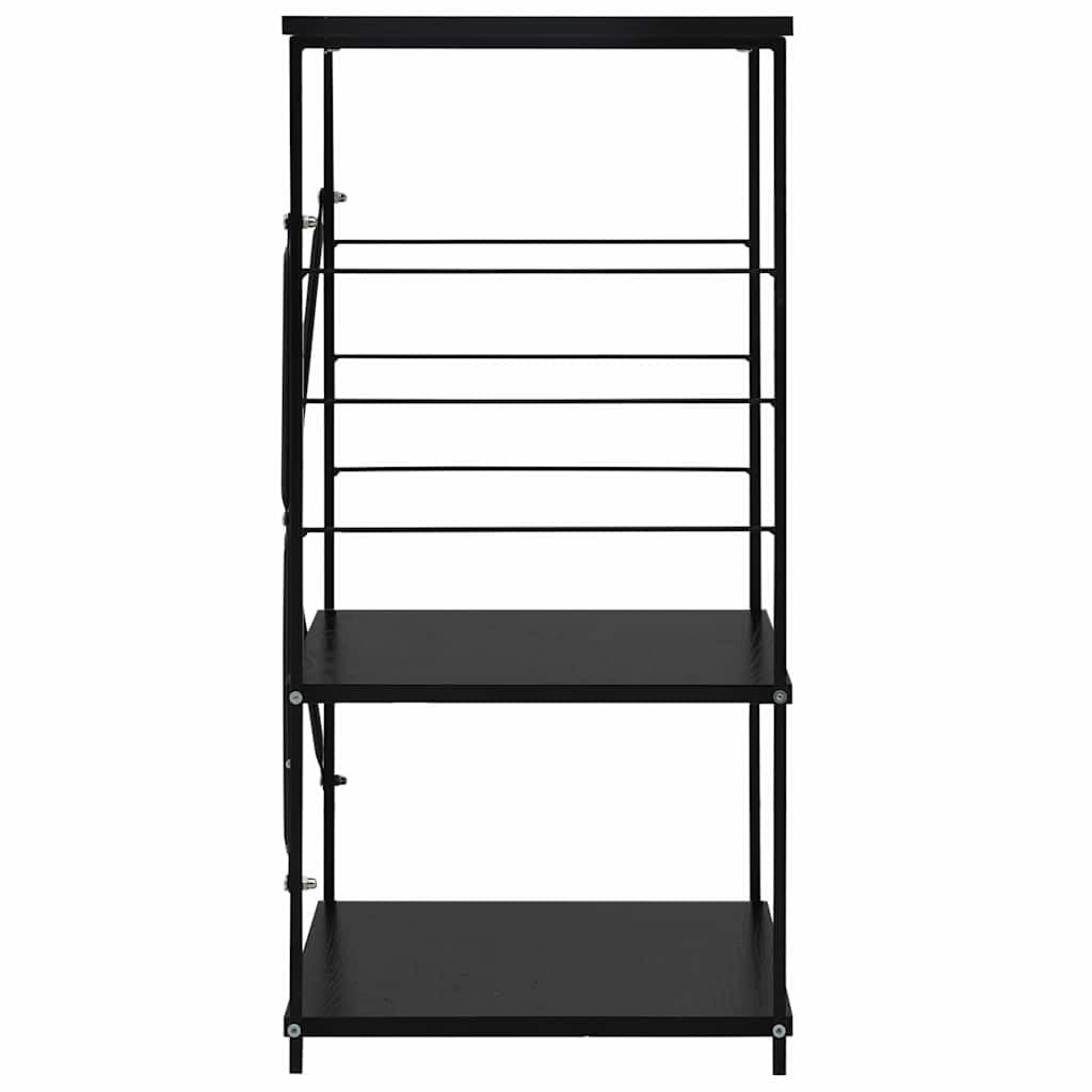 Scaffale per microonde, 60 x 40 x 80 cm, in legno, nero