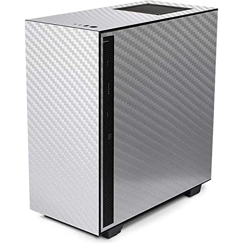 Skinit Decal Gaming Skin Compatible with NZXT H510 Compact ATX Mid-Tower Case - Skinit Originally Designed White Carbon Fiber Design
