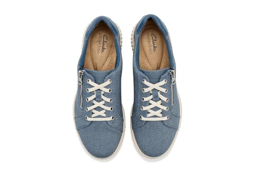 Image of Clarks Women's Caroline Echo Canvas Side Zip Fashion Sneaker