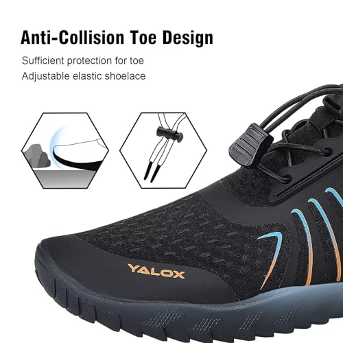Image of YALOX Water Shoes Men's Women's Swim Shoes Outdoor Beach Barefoot Quick-Dry Aqua Pool Socks Swimming Yoga Surfing Exercise