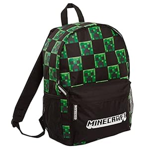 Minecraft Backpack Kids Adults Creeper Gamer School Bag Gaming Laptop Rucksack Gift for Gamers