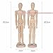 2 Pack 12 Inches Tall Wooden Mannequin Artist Manikin with Stand - Great for Drawing or Desktop Decor （Men and Women/Dad and Mom ）