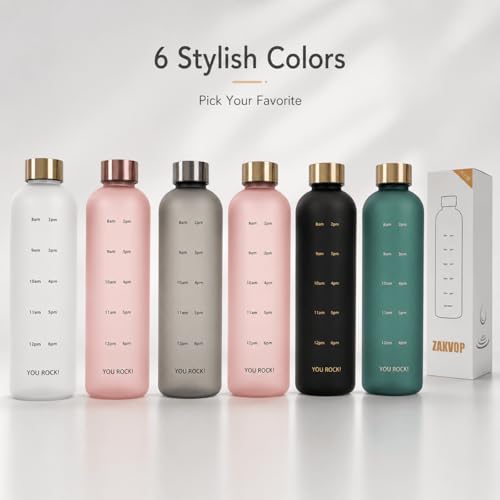 Bouteille d'eau de 950 ml avec marqueur de temps gourde motivante réutilisable sans BPA - 8