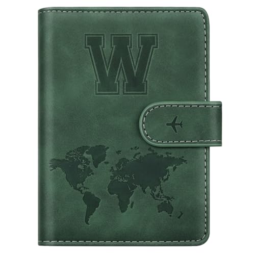 Simikol Passport Holder Wallet Cover Personalized Initial Travel Essentials