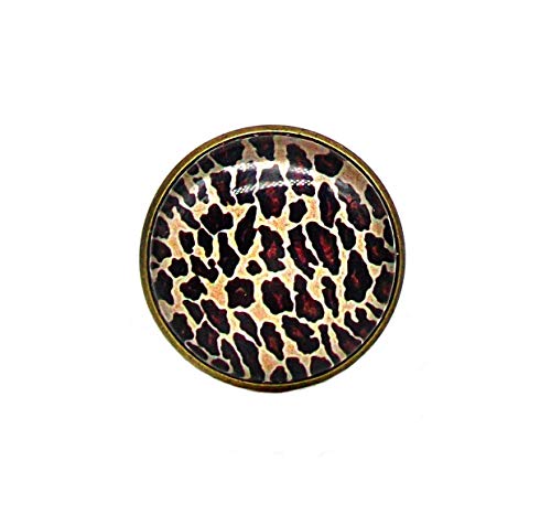 Bague ronde cabochon * léopard * animal ethnique jungle bague réglable en verre fantaisie femme idée cadeau