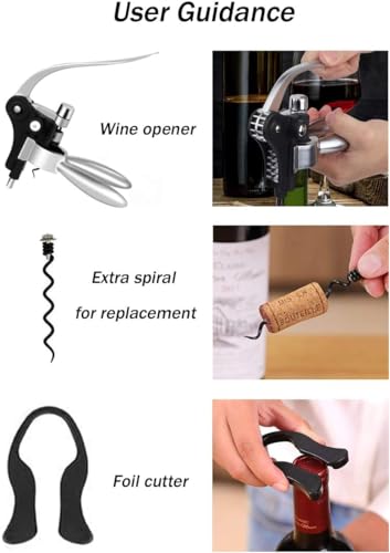 Cooko COMINHKG078781 Wine Opener Set,Wine Bottle Opener Including Foil Cutter thumb #2