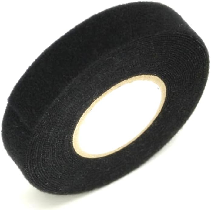 15M Wire Harness Tape/Wiring Harness Cloth Tape/Black Self Adhesive Fabric Tape for Electrical Wire harnessing Noise Damping Heat Proof Gift Pack of 3