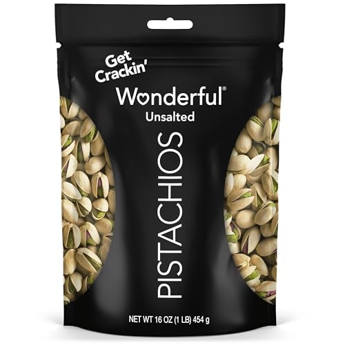 Wonderful Pistachios In-Shell Unsalted Nuts, 16 Ounce Res...