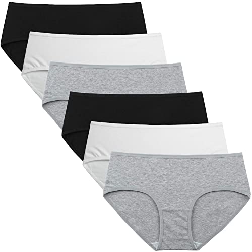 Opiniones y reviews de Braguitas y pantalones interiores para Mujer - los preferidos. 47 INNERSY Ropa Interior Mujeres Braguitas Hipster De Algodón, 6 Piezas(Negro/Gris/Blanco,L)