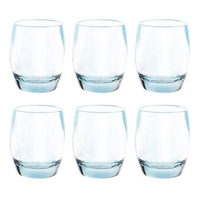 8 Oz Set of 6 Plastic Drinking Glasses Dishwasher Safe BPA Free Unbreakable Juice Glasses for Kids Shatterproof Wine Water Glasses Acrylic Tumblers (Light Blue)