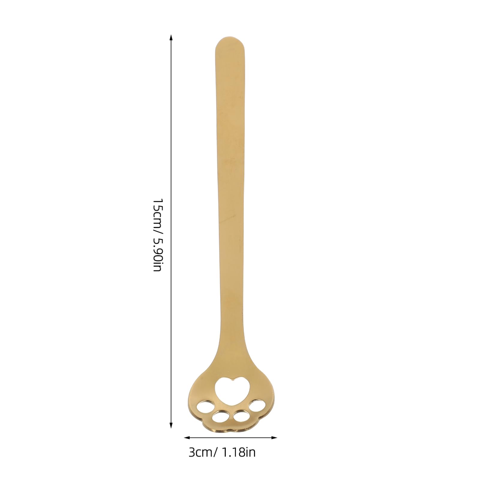 Cabilock 4Pcs Stainless Steel Ice Cream Spoon Fun Slotted Stirrer for Coffee Dessert Soup and Milk Tea Heat Resistant Handle Unique Design for Use